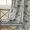 image:imageDriftAway 100 Blackout Curtains Toile Linen Back Tab W52xL84 BlackBlack