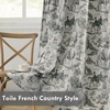 image:imageDriftAway 100 Blackout Curtains Toile Linen Back Tab W52xL84 BlackBlack