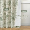 image:imageDriftAway 100 Blackout Curtains Toile Linen Back Tab W52xL84 BlackLoden Green