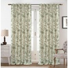 image:imageDriftAway 100 Blackout Curtains Toile Linen Back Tab W52xL84 BlackLoden Green