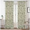 image:imageDriftAway 100 Blackout Curtains Toile Linen Back Tab W52xL84 BlackLoden Green