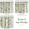 image:imageDriftAway 100 Blackout Curtains Toile Linen Back Tab W52xL84 BlackLoden Green