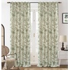 image:imageDriftAway 100 Blackout Curtains Toile Linen Back Tab W52xL84 BlackLoden Green