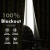 image:imageDriftAway 100 Blackout Curtains Toile Linen Back Tab W52xL84 BlackLoden Green