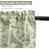 image:imageDriftAway 100 Blackout Curtains Toile Linen Back Tab W52xL84 BlackLoden Green