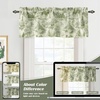 image:imageDriftAway 100 Blackout Curtains Toile Linen Back Tab W52xL84 BlackLoden Green