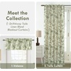 image:imageDriftAway 100 Blackout Curtains Toile Linen Back Tab W52xL84 BlackLoden Green
