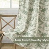 image:imageDriftAway 100 Blackout Curtains Toile Linen Back Tab W52xL84 BlackLoden Green