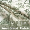 image:imageDriftAway 100 Blackout Curtains Toile Linen Back Tab W52xL84 BlackLoden Green