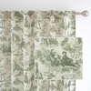 image:imageDriftAway 100 Blackout Curtains Toile Linen Back Tab W52xL84 BlackLoden Green