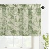 image:imageDriftAway 100 Blackout Curtains Toile Linen Back Tab W52xL84 BlackLoden Green