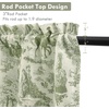 image:imageDriftAway 100 Blackout Curtains Toile Linen Back Tab W52xL84 BlackLoden Green