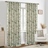 image:imageDriftAway 100 Blackout Curtains Toile Linen Back Tab W52xL84 BlackLoden Green