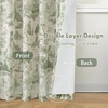 image:imageDriftAway 100 Blackout Curtains Toile Linen Back Tab W52xL84 BlackLoden Green