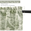 image:imageDriftAway 100 Blackout Curtains Toile Linen Back Tab W52xL84 BlackLoden Green