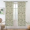 image:imageDriftAway 100 Blackout Curtains Toile Linen Back Tab W52xL84 BlackLoden Green