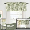 image:imageDriftAway 100 Blackout Curtains Toile Linen Back Tab W52xL84 BlackLoden Green