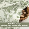 image:imageDriftAway 100 Blackout Curtains Toile Linen Back Tab W52xL84 BlackLoden Green