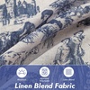 image:imageDriftAway 100 Blackout Curtains Toile Linen Back Tab W52xL84 BlackNavy