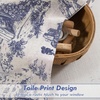 image:imageDriftAway 100 Blackout Curtains Toile Linen Back Tab W52xL84 BlackNavy