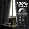 image:imageDriftAway 100 Blackout Curtains Toile Linen Back Tab W52xL84 BlackNavy