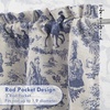image:imageDriftAway 100 Blackout Curtains Toile Linen Back Tab W52xL84 BlackNavy