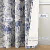 image:imageDriftAway 100 Blackout Curtains Toile Linen Back Tab W52xL84 BlackNavy