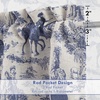 image:imageDriftAway 100 Blackout Curtains Toile Linen Back Tab W52xL84 BlackNavy