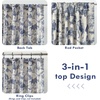 image:imageDriftAway 100 Blackout Curtains Toile Linen Back Tab W52xL84 BlackNavy