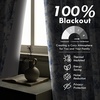 image:imageDriftAway 100 Blackout Curtains Toile Linen Back Tab W52xL84 BlackNavy