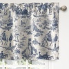 image:imageDriftAway 100 Blackout Curtains Toile Linen Back Tab W52xL84 BlackNavy