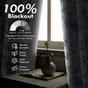 image:imageDriftAway 100 Blackout Curtains Toile Linen Back Tab W52xL84 BlackNavy