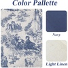 image:imageDriftAway 100 Blackout Curtains Toile Linen Back Tab W52xL84 BlackNavy