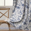 image:imageDriftAway 100 Blackout Curtains Toile Linen Back Tab W52xL84 BlackNavy