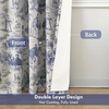 image:imageDriftAway 100 Blackout Curtains Toile Linen Back Tab W52xL84 BlackNavy