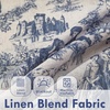 image:imageDriftAway 100 Blackout Curtains Toile Linen Back Tab W52xL84 BlackNavy