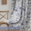 image:imageDriftAway 100 Blackout Curtains Toile Linen Back Tab W52xL84 BlackNavy