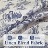 image:imageDriftAway 100 Blackout Curtains Toile Linen Back Tab W52xL84 BlackNavy