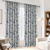 image:imageDriftAway 100 Blackout Curtains Toile Linen Back Tab W52xL84 BlackNavy