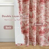 image:imageDriftAway 100 Blackout Curtains Toile Linen Back Tab W52xL84 BlackRed