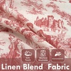 image:imageDriftAway 100 Blackout Curtains Toile Linen Back Tab W52xL84 BlackRed