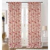 image:imageDriftAway 100 Blackout Curtains Toile Linen Back Tab W52xL84 BlackRed