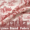 image:imageDriftAway 100 Blackout Curtains Toile Linen Back Tab W52xL84 BlackRed
