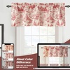 image:imageDriftAway 100 Blackout Curtains Toile Linen Back Tab W52xL84 BlackRed