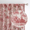 image:imageDriftAway 100 Blackout Curtains Toile Linen Back Tab W52xL84 BlackRed