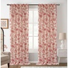 image:imageDriftAway 100 Blackout Curtains Toile Linen Back Tab W52xL84 BlackRed