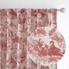 image:imageDriftAway 100 Blackout Curtains Toile Linen Back Tab W52xL84 BlackRed