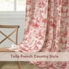 image:imageDriftAway 100 Blackout Curtains Toile Linen Back Tab W52xL84 BlackRed