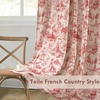 image:imageDriftAway 100 Blackout Curtains Toile Linen Back Tab W52xL84 BlackRed