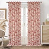 image:imageDriftAway 100 Blackout Curtains Toile Linen Back Tab W52xL84 BlackRed